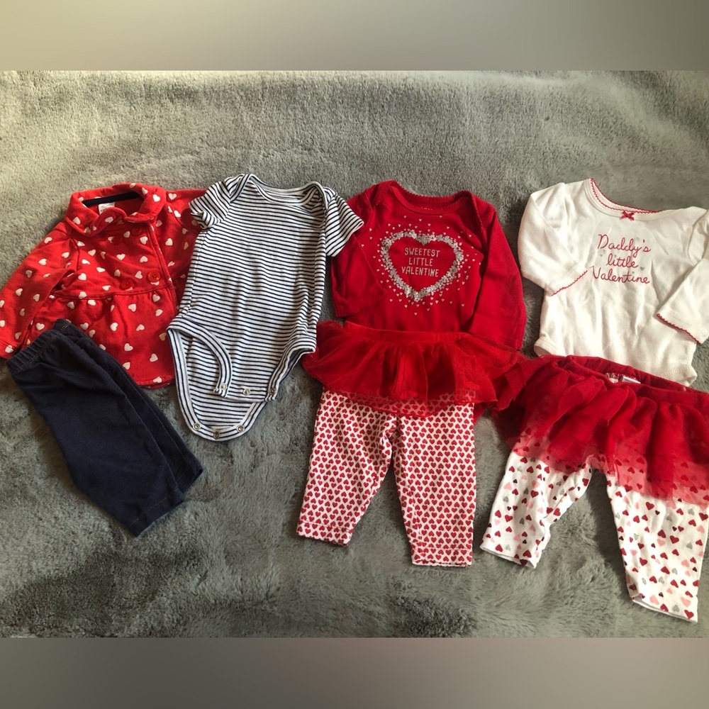 Bundle: 0-3m Girls Valentine’s Day outfits